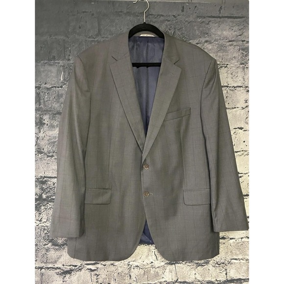 Jack Victor Sport‎ Coat Mens 46R Gray Loro Piana Super 130s Wool 2 Button Notch